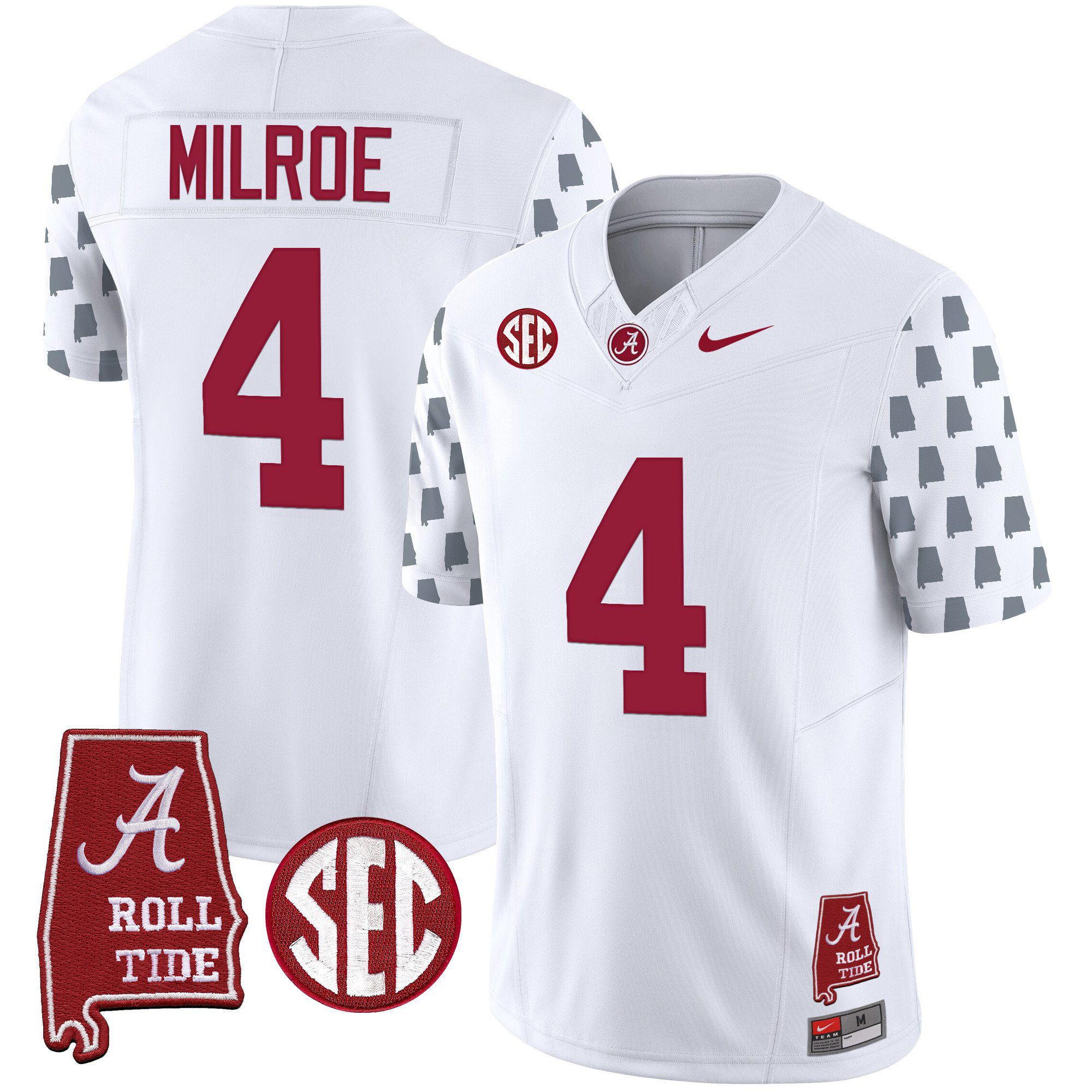 Men Alabama Crimson Tide #4 Milroe White Vapor Limited 2024 Nike NCAA Jersey->indianapolis colts->NFL Jersey